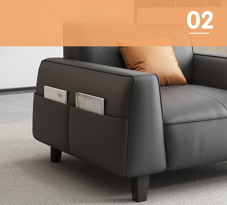 Sofa văng da phòng khách hiện đại cao cấp SKM378