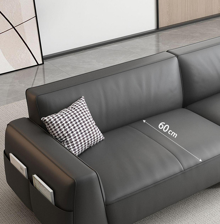 Sofa văng da phòng khách hiện đại cao cấp SKM378