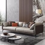 Sofa văng da tay vịn gập phong cách Ý SKM099