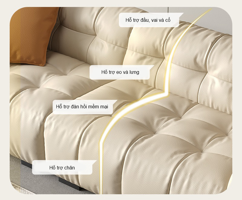 Sofa văng Marshmallow bọc vải cao cấp FQH892