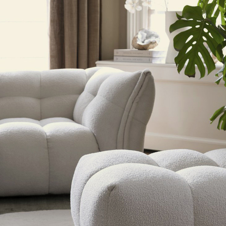 Sofa văng vải lông cừu decor Marshmallow FQ0195