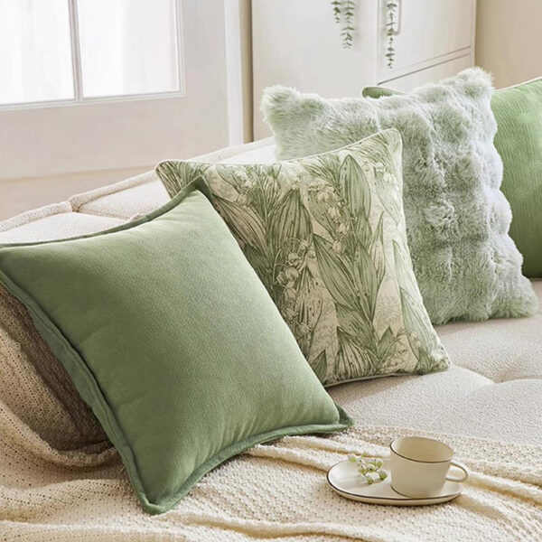 Gối sofa tựa lưng màu xanh Matcha hiện đại LIV171