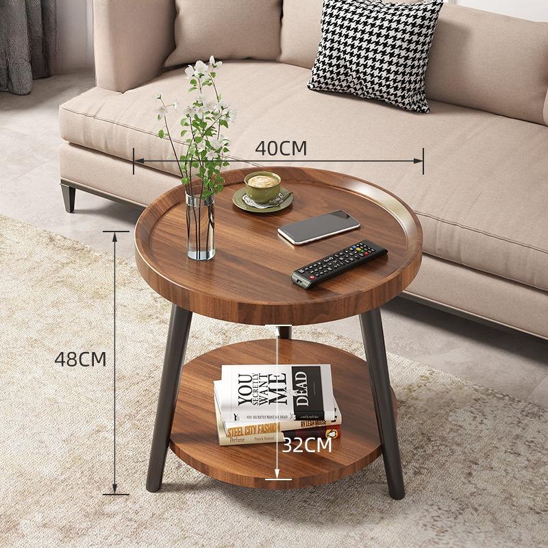 Bàn góc sofa decor căn hộ nhỏ bằng gỗ tinh tế BAZ418