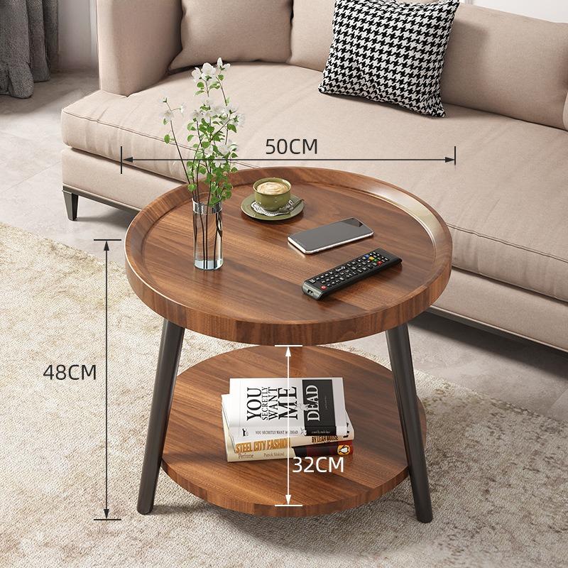 Bàn góc sofa decor căn hộ nhỏ bằng gỗ tinh tế BAZ418