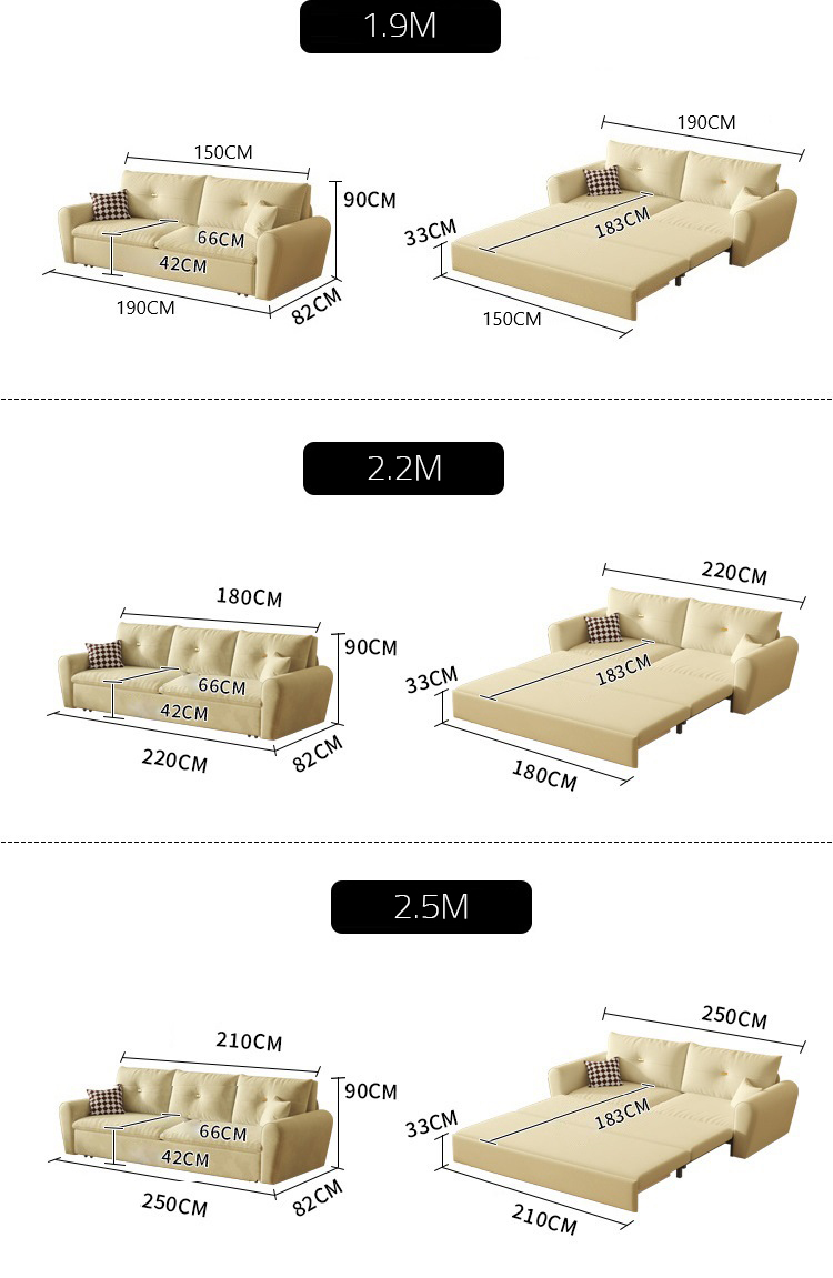 Sofa bed thư giãn Minimalist hiện đại JES549