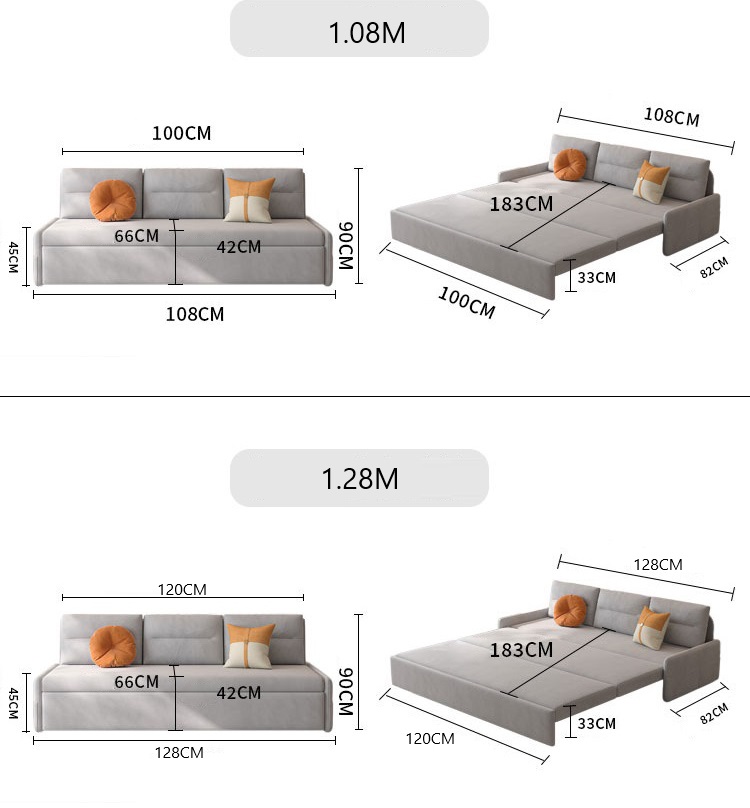 Sofa giường nằm thư giãn thoải mái hiện đại JES030