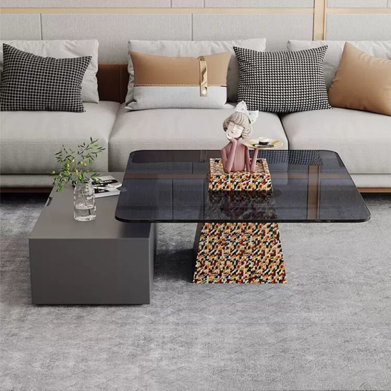 Bàn sofa phòng khách kiểu vuông ấn tượng