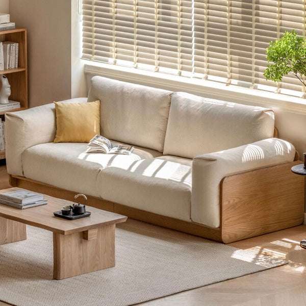 Ghế sofa gỗ sồi thiết kế tối giản