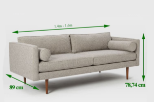 Mẫu kích thước ghế sofa đôi tiêu chuẩn