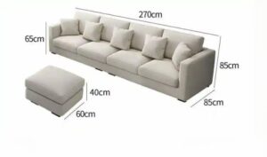 Kích thước sofa tiêu chuẩn 4 chỗ