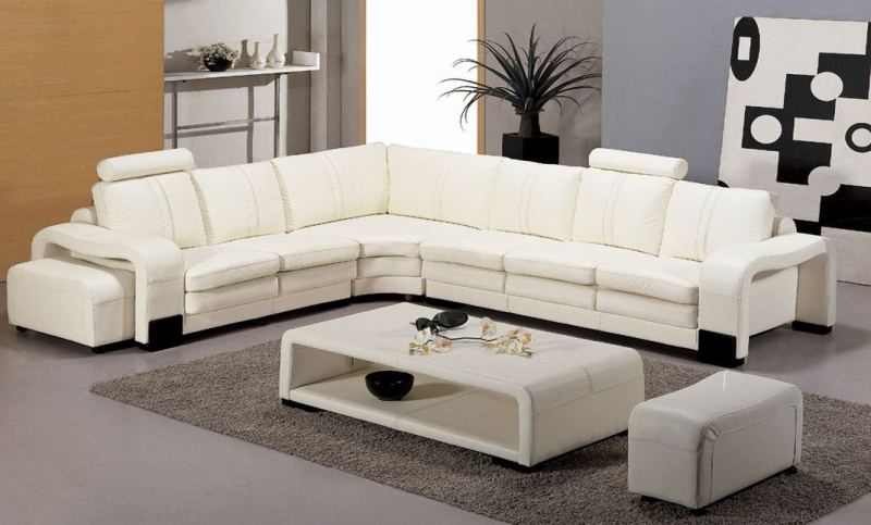 Sofa góc văn phòng màu trắng cao cấp