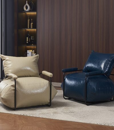 Ghế sofa da decor phong cách Industrial ESL103