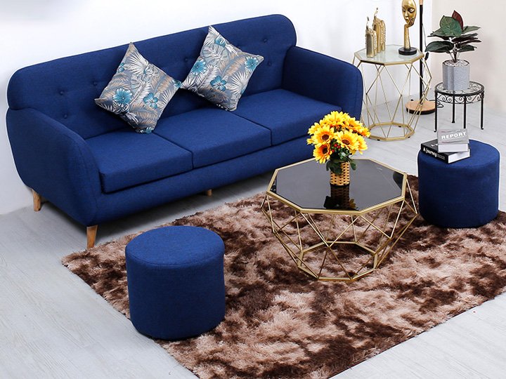 Mẫu ghế sofa màu xanh đẹp tuyệt vời