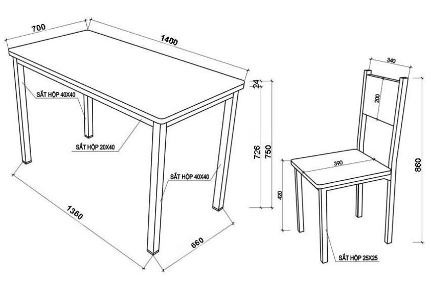Chiều cao ghế ngồi bàn ăn bao nhiêu