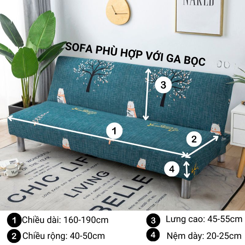 Kích thước ga bọc ghế sofa