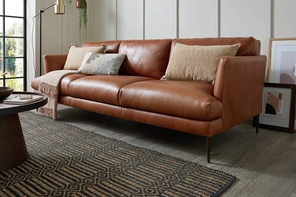 Sofa da nâu sang trọng đẳng cấp được ưa chuộng