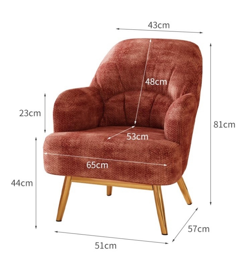 Kích thước ghế armchair phù hợp với quán cà phê