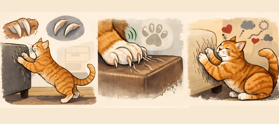 Cách để mèo không cào sofa